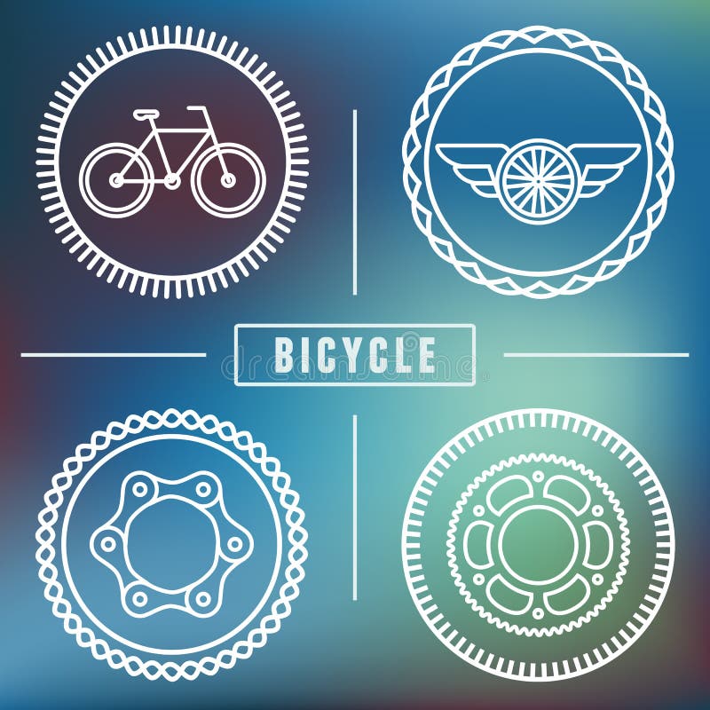 Modelli di logo della bicicletta dei pantaloni a vita bassa di vettore illustrazione di stock Modelli di logo della bicicletta dei pantaloni a vita bassa di vettore illustrazione di stock