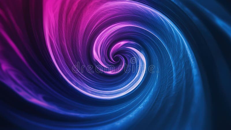 Modelli di oscillazione colorati in un vortice vibrante di colore viola e blu. Vortice dinamico di colori viola e blu creando un effetto vortex mesmerante. prodotto a base di