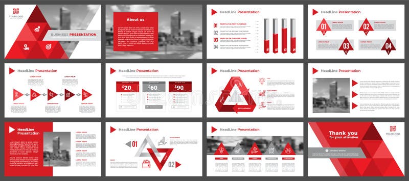 Modelli di presentazione, aziendali Elementi di infografica per i modelli di presentazione
