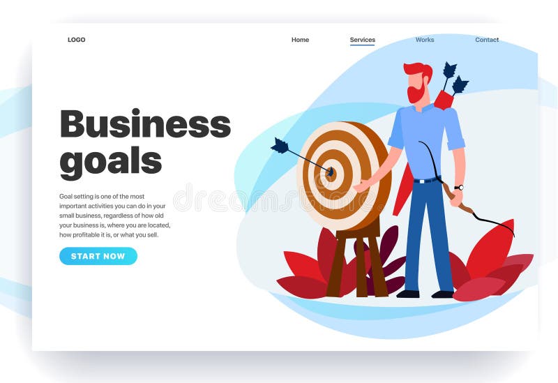 Modelli di progettazione della pagina Web per gli scopi di affari illustrazione di stock