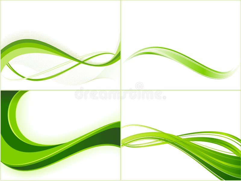 Modelli verdi della priorità bassa dell'onda di ecologia illustrazione di stock Modelli verdi della priorità bassa dell'onda di ecologia illustrazione di stock