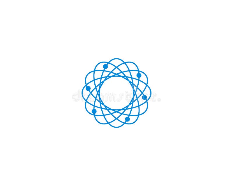 Modello astratto di progettazione di logo del DNA dell'atomo della molecola di biotecnologia illustrazione di stock Modello astratto di progettazione di logo del DNA dell'atomo della molecola di biotecnologia illustrazione di stock