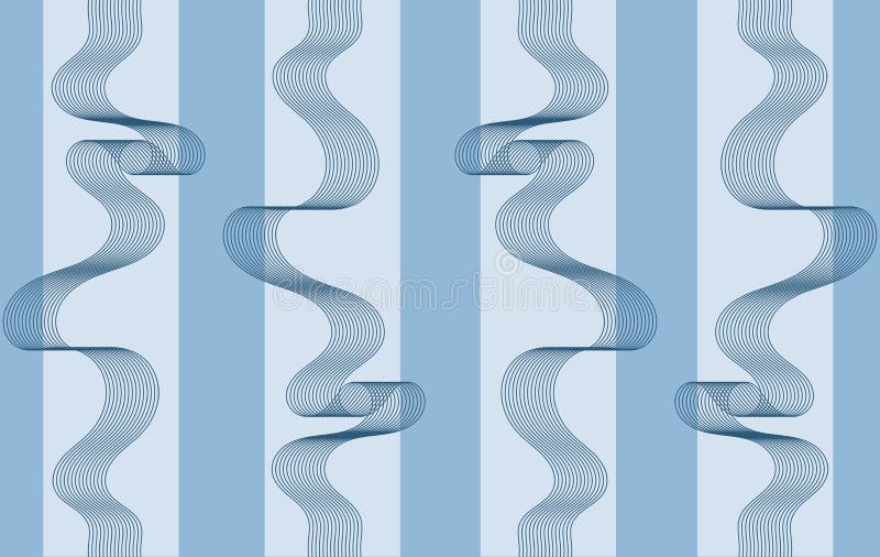 Modello astratto senza cuciture, bande blu illustrazione vettoriale Modello astratto senza cuciture, bande blu illustrazione vettoriale