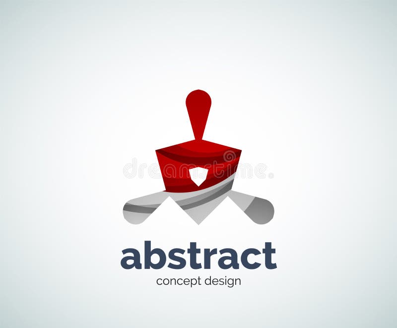 Modello astruso di logo di forma di vettore illustrazione vettoriale Modello astruso di logo di forma di vettore illustrazione vettoriale
