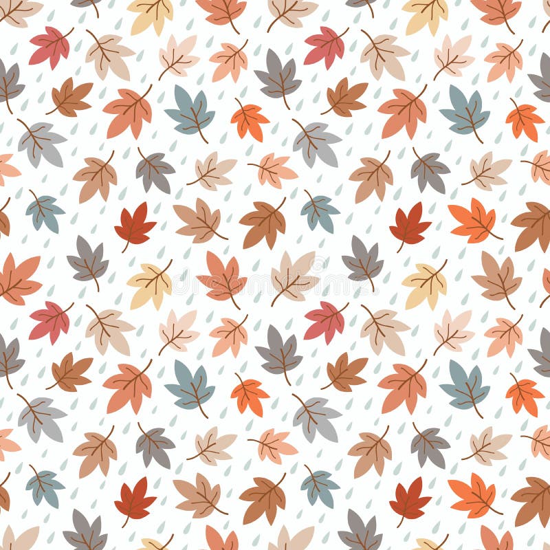Modello autunnale senza saldatura con foglie colorate royalty illustrazione gratis