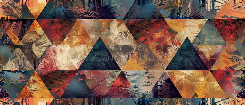 Motivo azteco astratto per l'espressione creativa. Scatena la tua visione e il tuo stile unici Immagine AI royalty illustrazione gratis