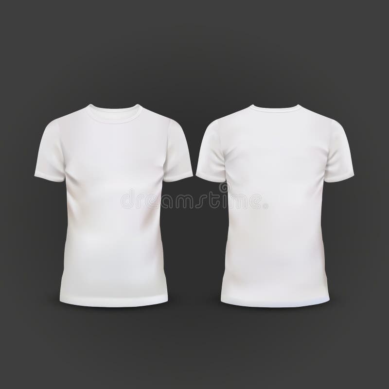 Modello bianco della maglietta isolato sul nero