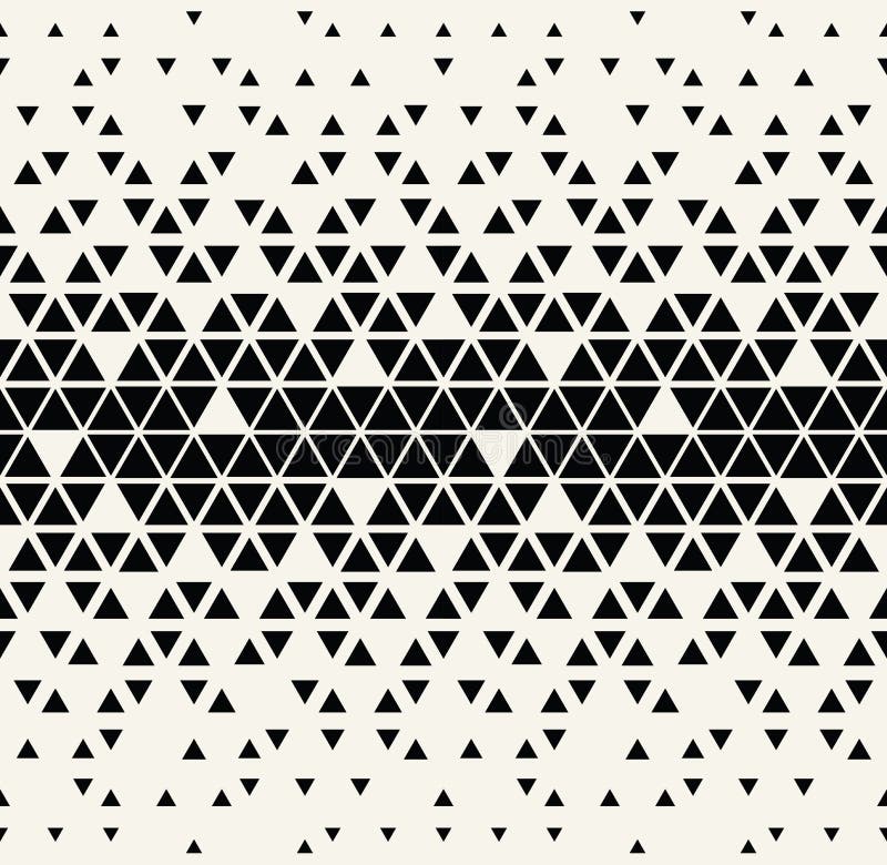 Modello in bianco e nero geometrico astratto del semitono del triangolo di progettazione grafica