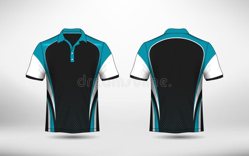 Modello blu e in bianco e nero di progettazione della maglietta di e-sport della disposizione