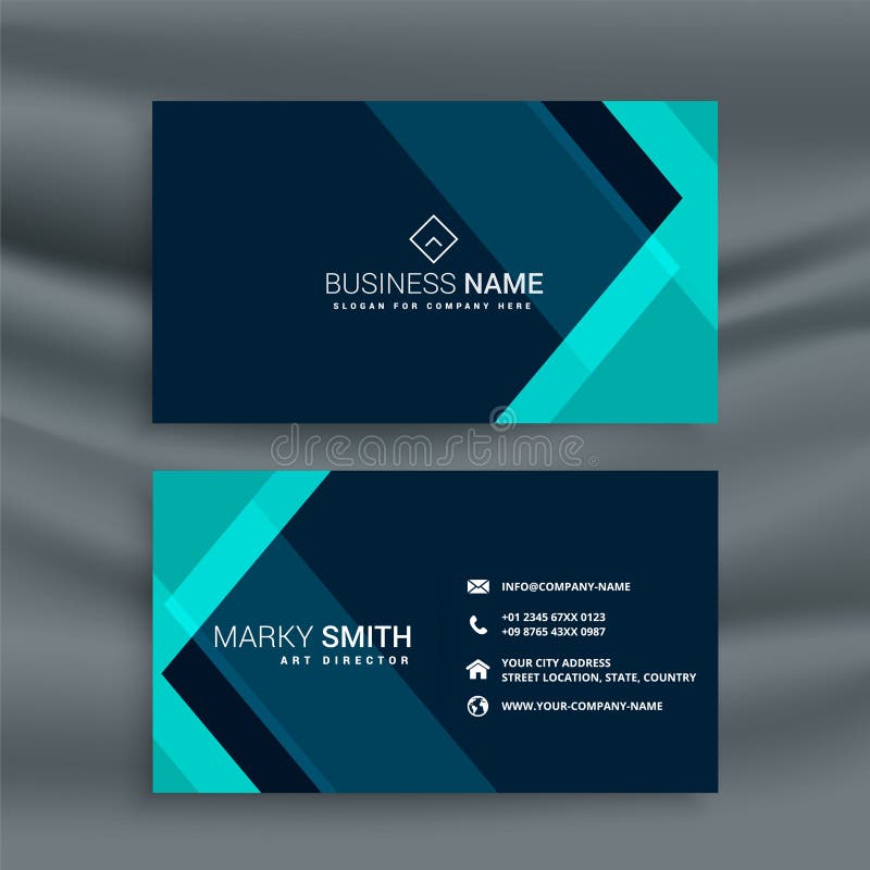 Modello blu scuro elegante del biglietto da visita royalty illustrazione gratis