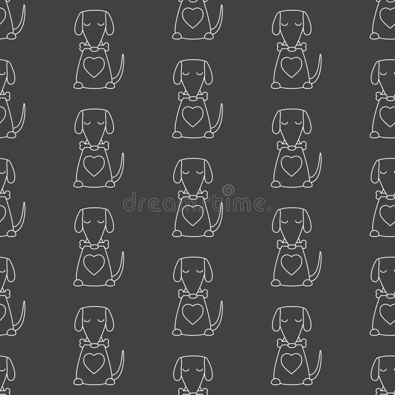 Modello Con Il Cane E L'osso Illustrazione Vettoriale Illustrazione di immagine, profilo 53615271