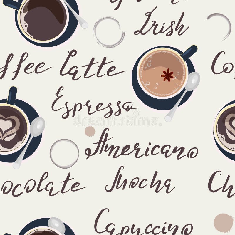 Modello con la tazza di caffè illustrazione vettoriale Modello con la tazza di caffè illustrazione vettoriale