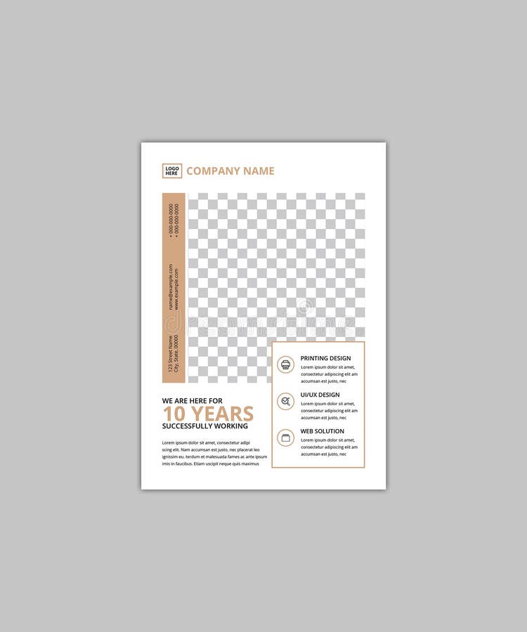 Modello corporativo dell'aletta di filatoio del minimalista A5 royalty illustrazione gratis Modello corporativo dell'aletta di filatoio del minimalista A5 royalty illustrazione gratis