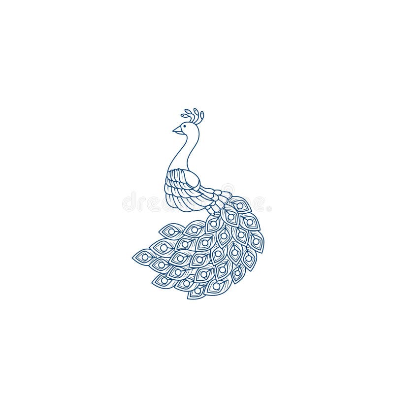 Modello creativo di progettazione di logo del pavone Linea arte di Logo Illustration With del pavone Stile di lusso Uccello decor royalty illustrazione gratis Modello creativo di progettazione di logo del pavone Linea arte di Logo Illustration With del pavone Stile di lusso Uccello decor royalty illustrazione gratis