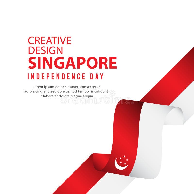 Modello creativo di vettore dell'illustrazione di progettazione del manifesto indipendente di giorno di Singapore illustrazione vettoriale Modello creativo di vettore dell'illustrazione di progettazione del manifesto indipendente di giorno di Singapore illustrazione vettoriale