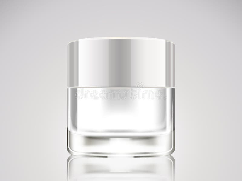 Modello crema del barattolo del bianco perla royalty illustrazione gratis Modello crema del barattolo del bianco perla royalty illustrazione gratis