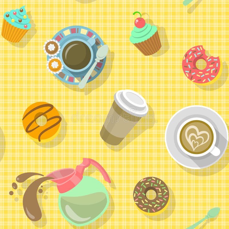 Modello del caffè illustrazione di stock Modello del caffè illustrazione di stock