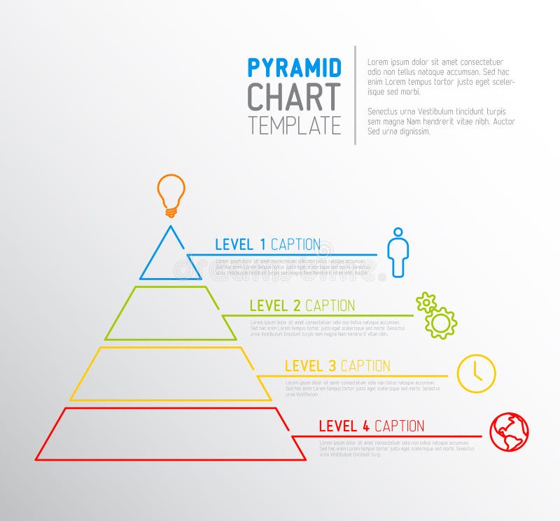 Modello del diagramma di grafico della piramide royalty illustrazione gratis Modello del diagramma di grafico della piramide royalty illustrazione gratis