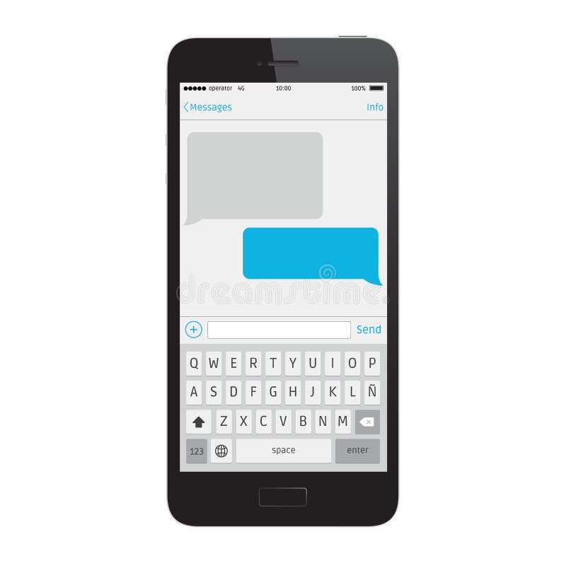 Modello Del Messaggio Di Telefono Illustrazione Vettoriale