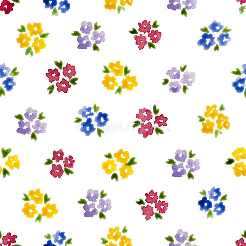 Modello dell'acquerello del calicò illustrazione di stock Modello dell'acquerello del calicò illustrazione di stock