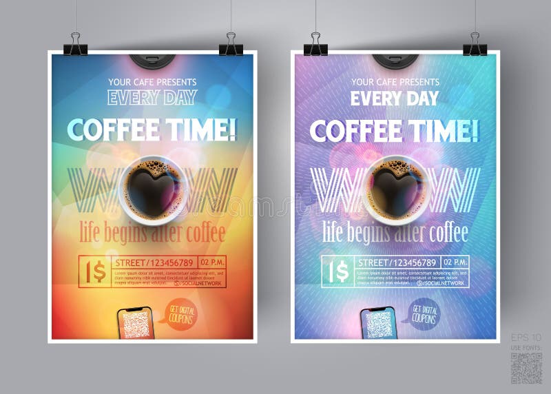 Modello dell'aletta di filatoio di tempo della pausa caffè La pubblicità è un concetto moderno per l'opuscolo, insegne, invito, o royalty illustrazione gratis Modello dell'aletta di filatoio di tempo della pausa caffè La pubblicità è un concetto moderno per l'opuscolo, insegne, invito, o royalty illustrazione gratis