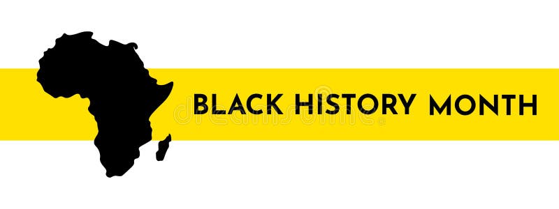 Modello dell'illustrazione di vettore per il titolo con la banda gialla Mese nero di storia