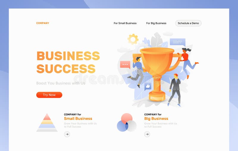 Modello dell'intestazione di successo di affari illustrazione di stock Modello dell'intestazione di successo di affari illustrazione di stock