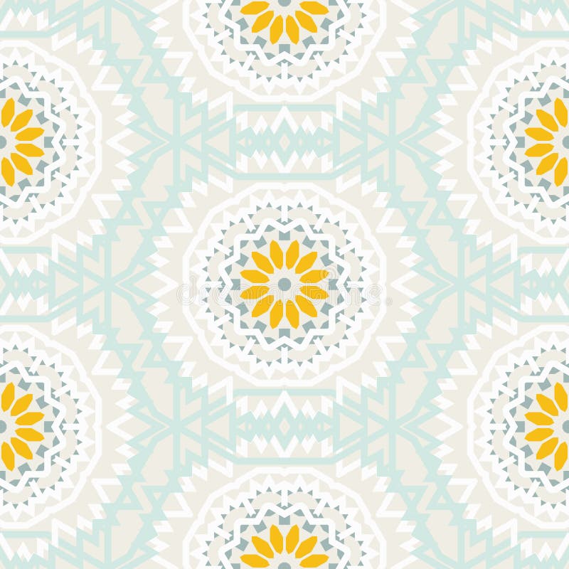 Modello della Boemia con i grandi fiori astratti royalty illustrazione gratis Modello della Boemia con i grandi fiori astratti royalty illustrazione gratis