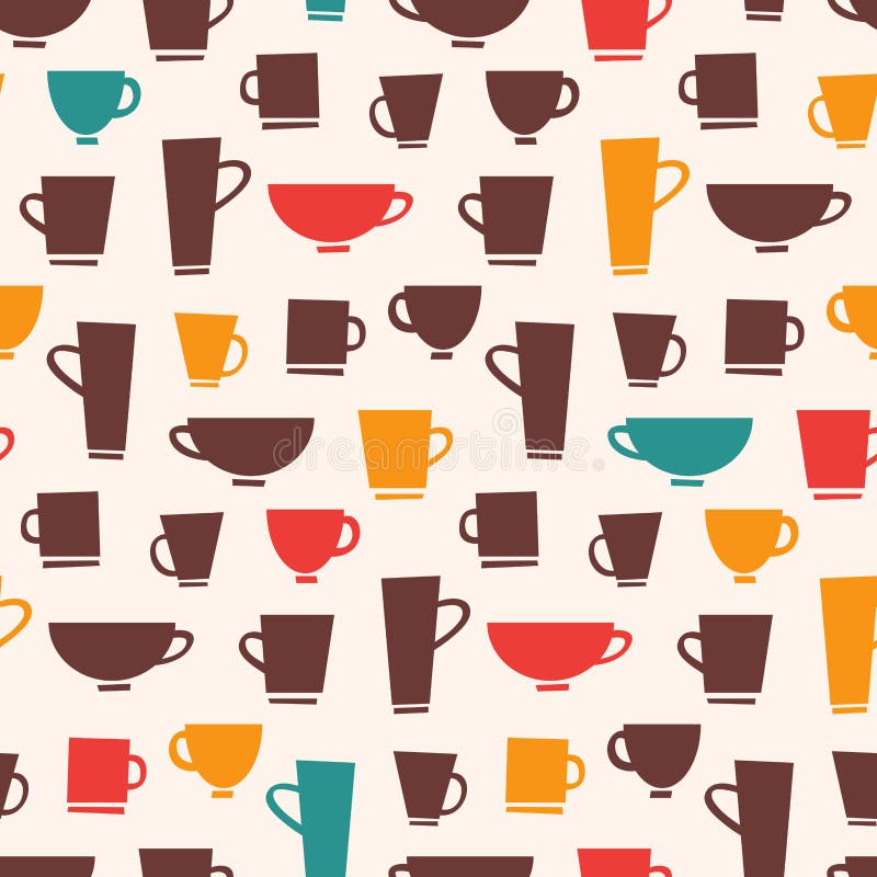 Modello della tazza da caffè illustrazione di stock Modello della tazza da caffè illustrazione di stock