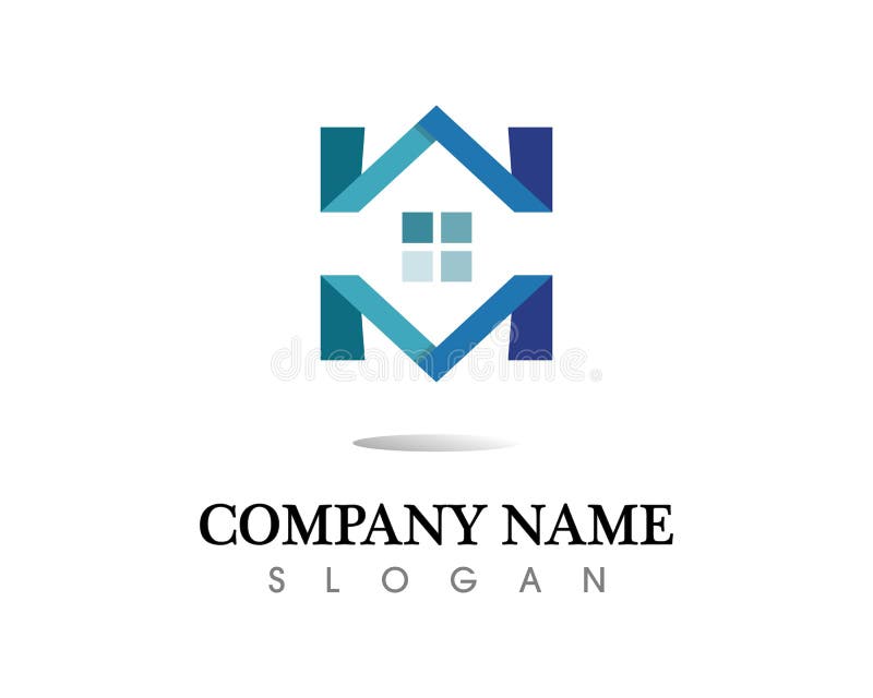 Modello delle icone di logo delle costruzioni domestiche e del bene immobile illustrazione vettoriale Modello delle icone di logo delle costruzioni domestiche e del bene immobile illustrazione vettoriale