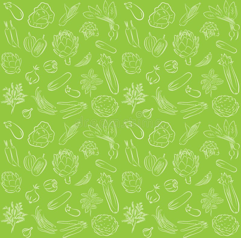 Modello delle verdure illustrazione di stock Modello delle verdure illustrazione di stock
