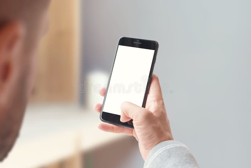 Modello dello Smart Phone Schermo di Isolatec per il app, o presentazione del sito Web fotografie stock libere da diritti Modello dello Smart Phone Schermo di Isolatec per il app, o presentazione del sito Web fotografie stock libere da diritti