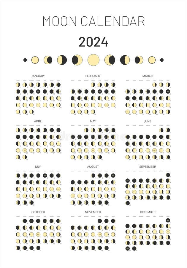 Calendario Lunare 2024 - Stampa A4 – Ahoy Kollektiv