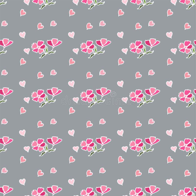 Modello di fiore di piccoli fiori Struttura senza giunte di vettore illustrazione di stock Modello di fiore di piccoli fiori Struttura senza giunte di vettore illustrazione di stock