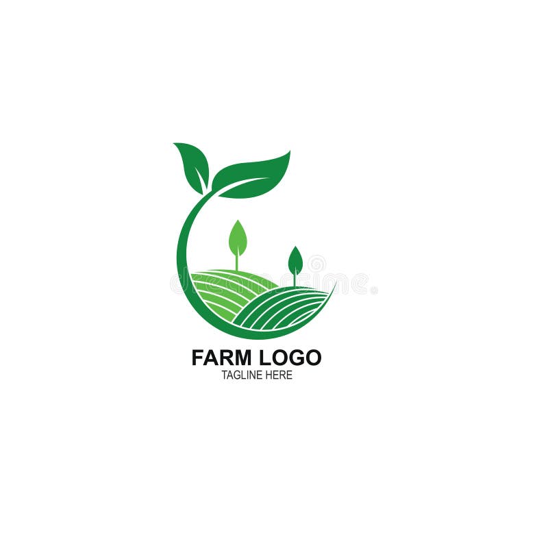 Modello di icona vettore del logo dell'agricoltura agricola
