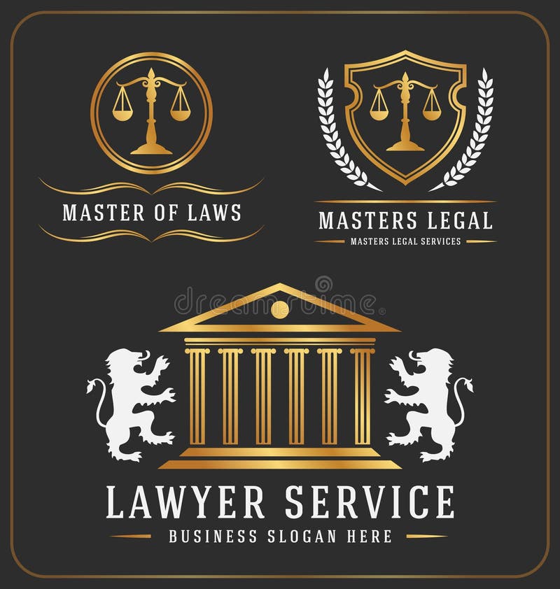Modello di logo dell'ufficio di servizio dell'avvocato