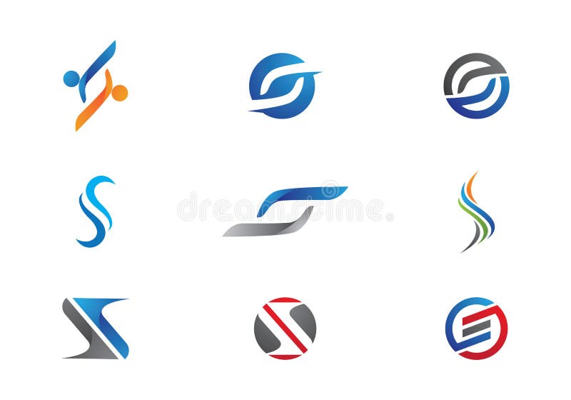 Modello di logo della lettera di S