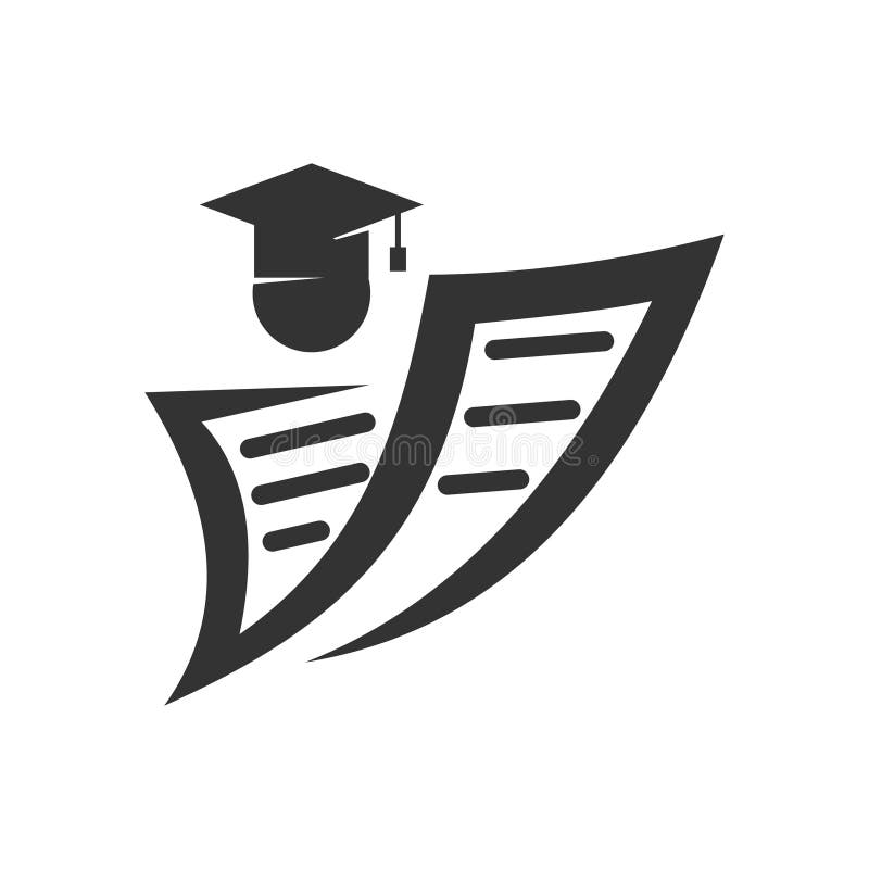 Modello di logo per l'istruzione. identità marchio illustrazione icona. illustrazione isolata e piatta. grafico vettoriale