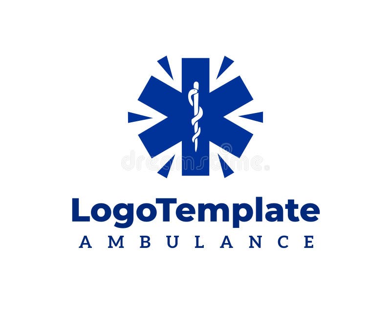 Modello di logo di vettore di simbolo dell'ambulanza