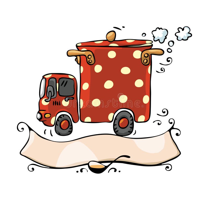 Modello di logotipo del servizio di distribuzione di alimenti freschi in casa illustrazione vettoriale