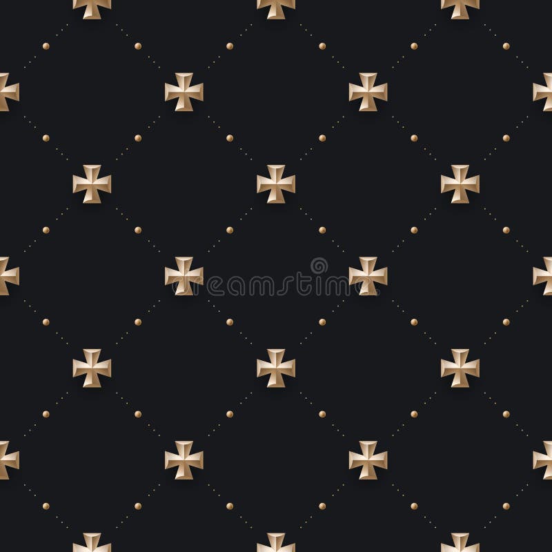 Modello di lusso senza cuciture e fondo del nero scuro con l'incrocio royalty illustrazione gratis Modello di lusso senza cuciture e fondo del nero scuro con l'incrocio royalty illustrazione gratis
