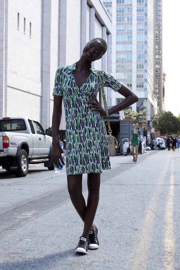 Modello di moda Ataui Deng immagine stock