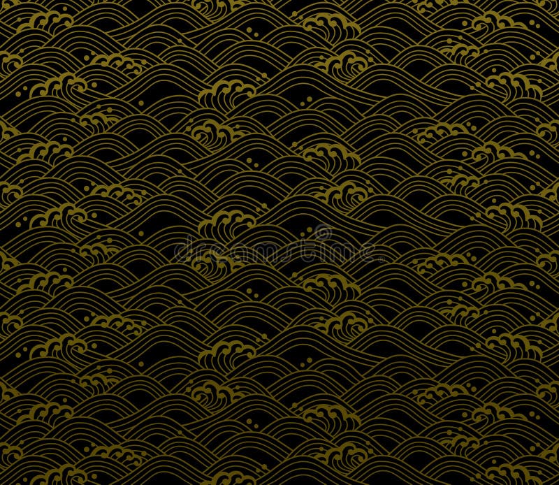 Modello di onda senza cuciture dell'oceano illustrazione di stock Modello di onda senza cuciture dell'oceano illustrazione di stock