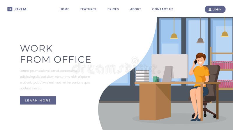 Modello di pagina iniziale ufficio Assistente personale, segretaria vacante, progetto homepage del sito per la posizione lavorati royalty illustrazione gratis Modello di pagina iniziale ufficio Assistente personale, segretaria vacante, progetto homepage del sito per la posizione lavorati royalty illustrazione gratis