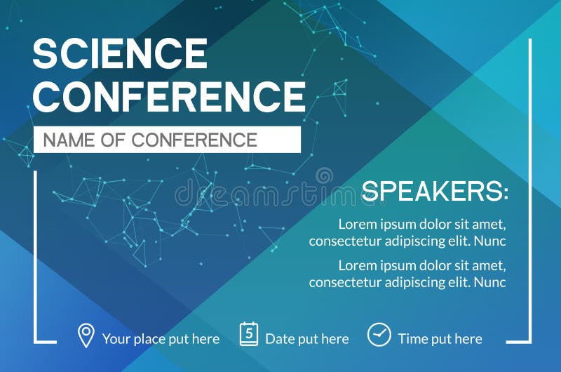 Modello di progettazione di affari di conferenza di scienza Riunione di pubblicità di vendita dell'aletta di filatoio dell'opusco royalty illustrazione gratis Modello di progettazione di affari di conferenza di scienza Riunione di pubblicità di vendita dell'aletta di filatoio dell'opusco royalty illustrazione gratis