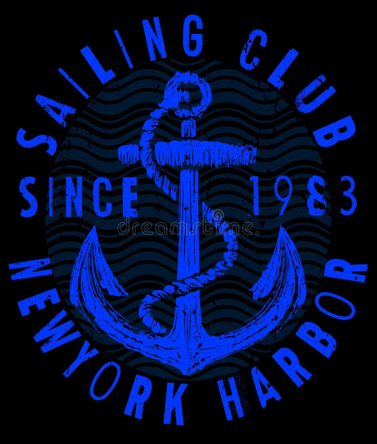 Modello di progettazione del manifesto di navigazione Fondo astratto con il sailboa illustrazione di stock Modello di progettazione del manifesto di navigazione Fondo astratto con il sailboa illustrazione di stock