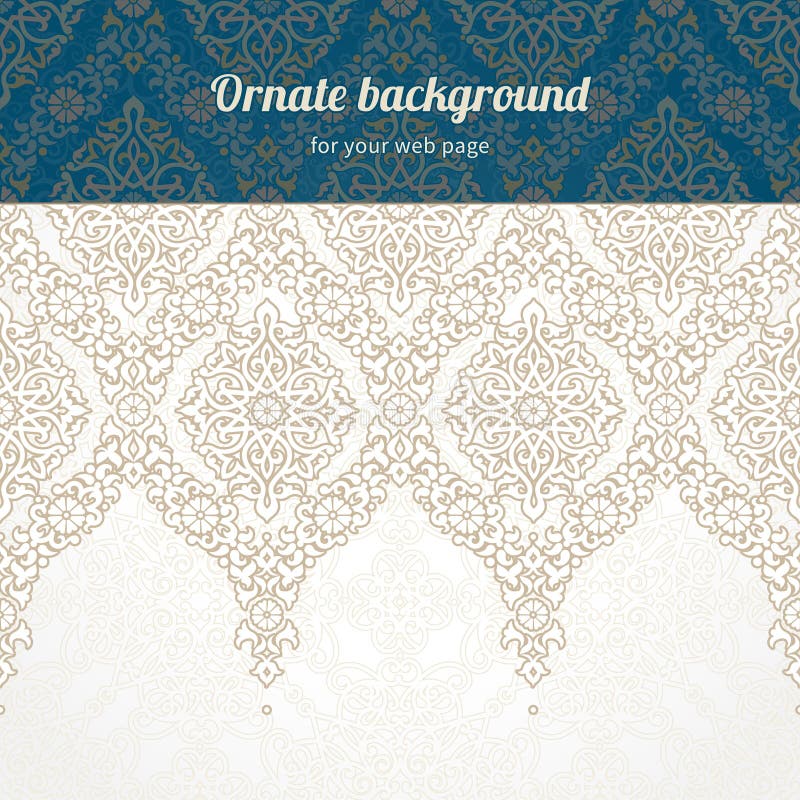 Modello di progettazione della pagina Web di vettore nello stile orientale illustrazione di stock Modello di progettazione della pagina Web di vettore nello stile orientale illustrazione di stock