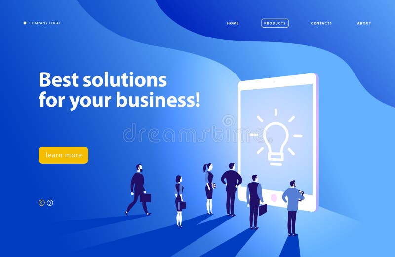 Modello di progettazione della pagina Web di vettore - la soluzione complessa di affari, supporto del progetto, online si consult illustrazione vettoriale Modello di progettazione della pagina Web di vettore - la soluzione complessa di affari, supporto del progetto, online si consult illustrazione vettoriale