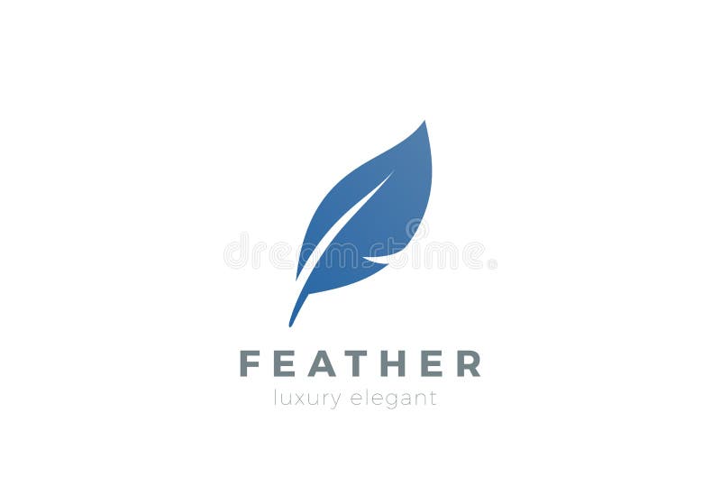 Modello di progettazione di Quill Feather Pen Logo Legge, legale, avvocato, copywriter, scrittore, icona stazionaria di concetto