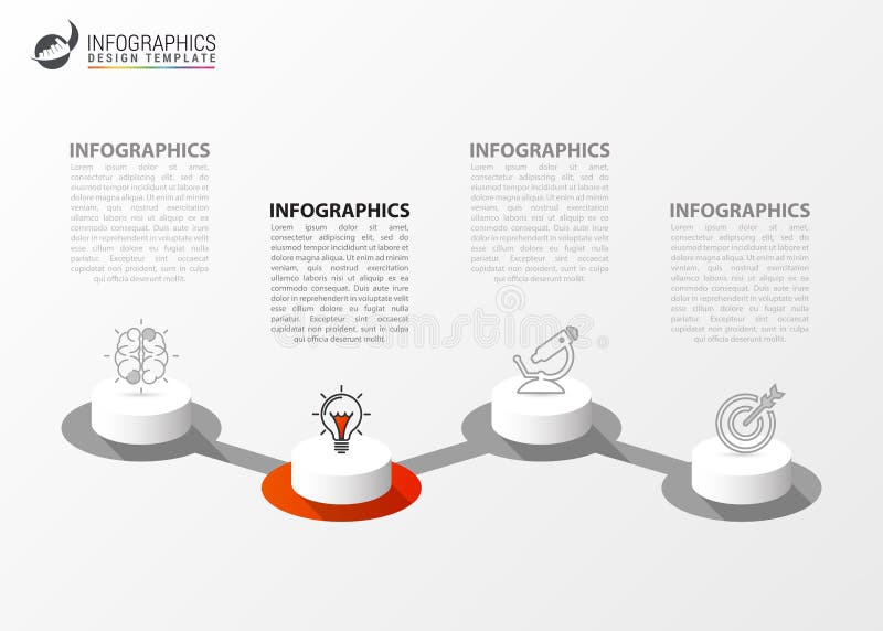 Modello di progettazione di Infographic Concetto creativo con 4 punti royalty illustrazione gratis Modello di progettazione di Infographic Concetto creativo con 4 punti royalty illustrazione gratis